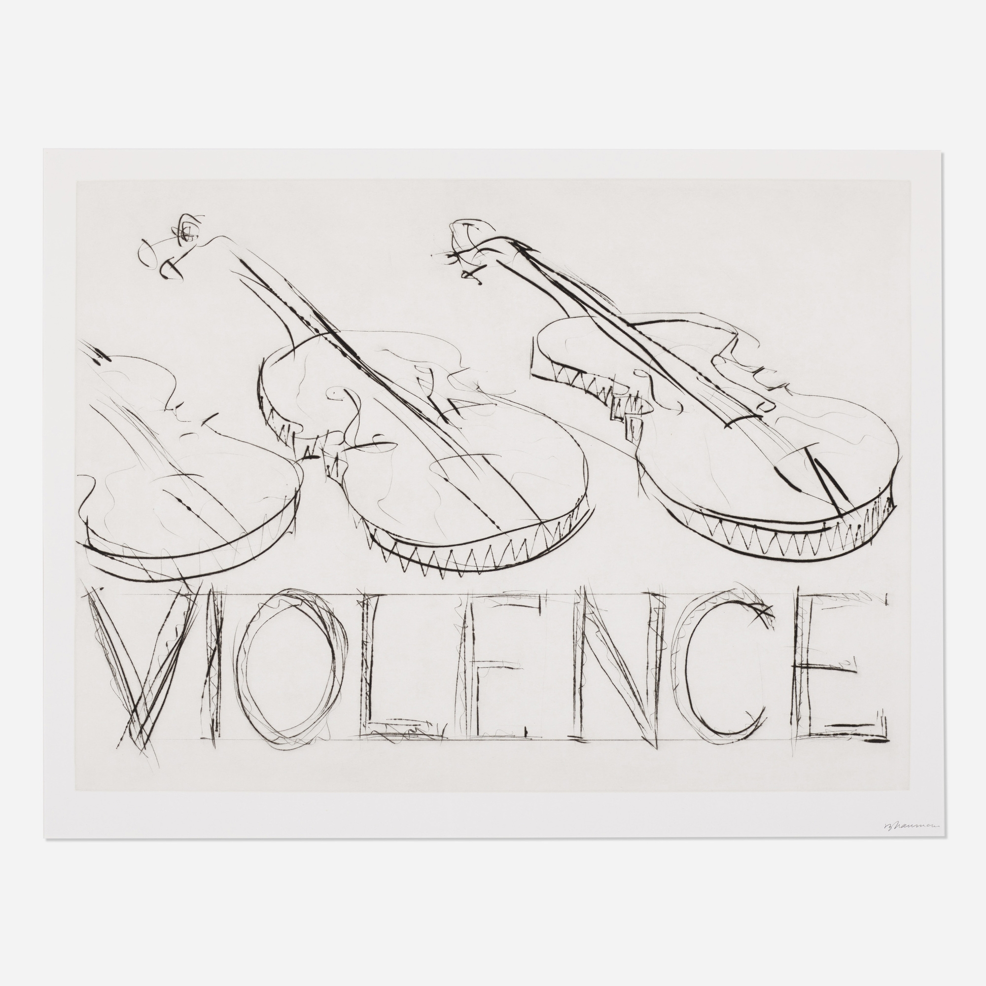 Bruce Nauman Violins / Violence (1985) MutualArt