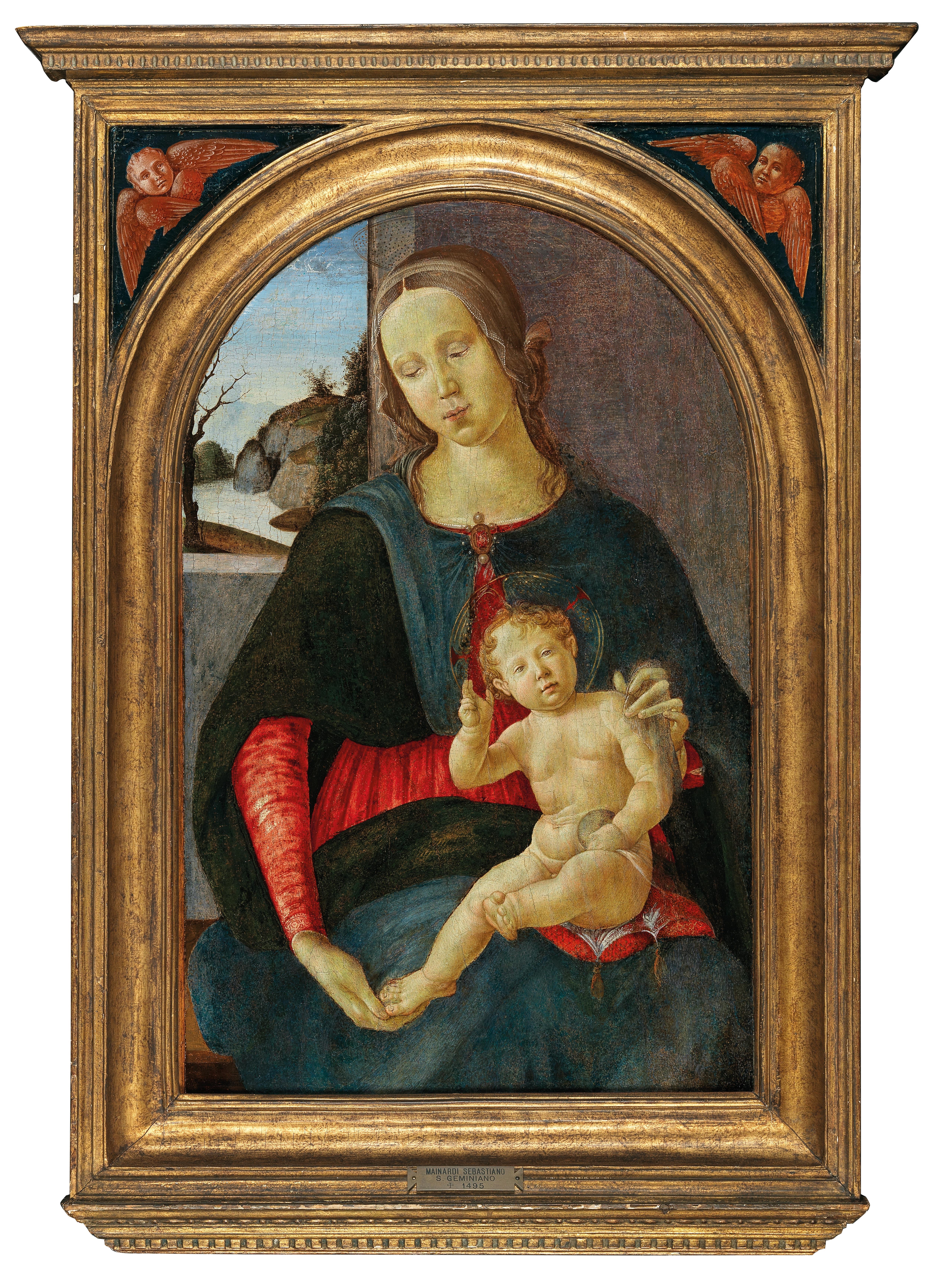 Artwork by Davide Ghirlandaio, The Madonna and Child, Made of oil on panel