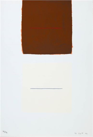 BROWN AND WHITE RELATED, 1972 by William Scott, 1972
