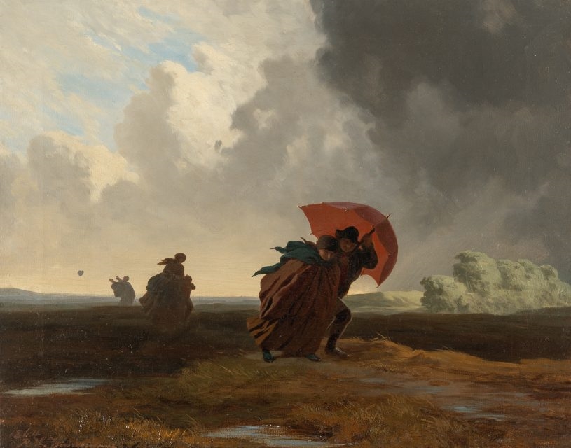 Artwork by Reinhard Sebastian Zimmermann, The approaching storm, Made of oil on canvas