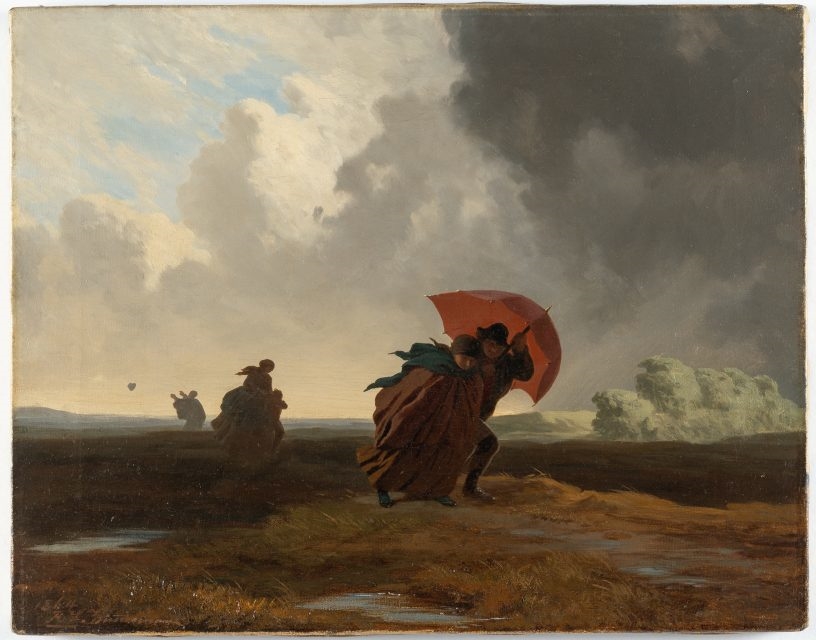 Artwork by Reinhard Sebastian Zimmermann, The approaching storm, Made of oil on canvas