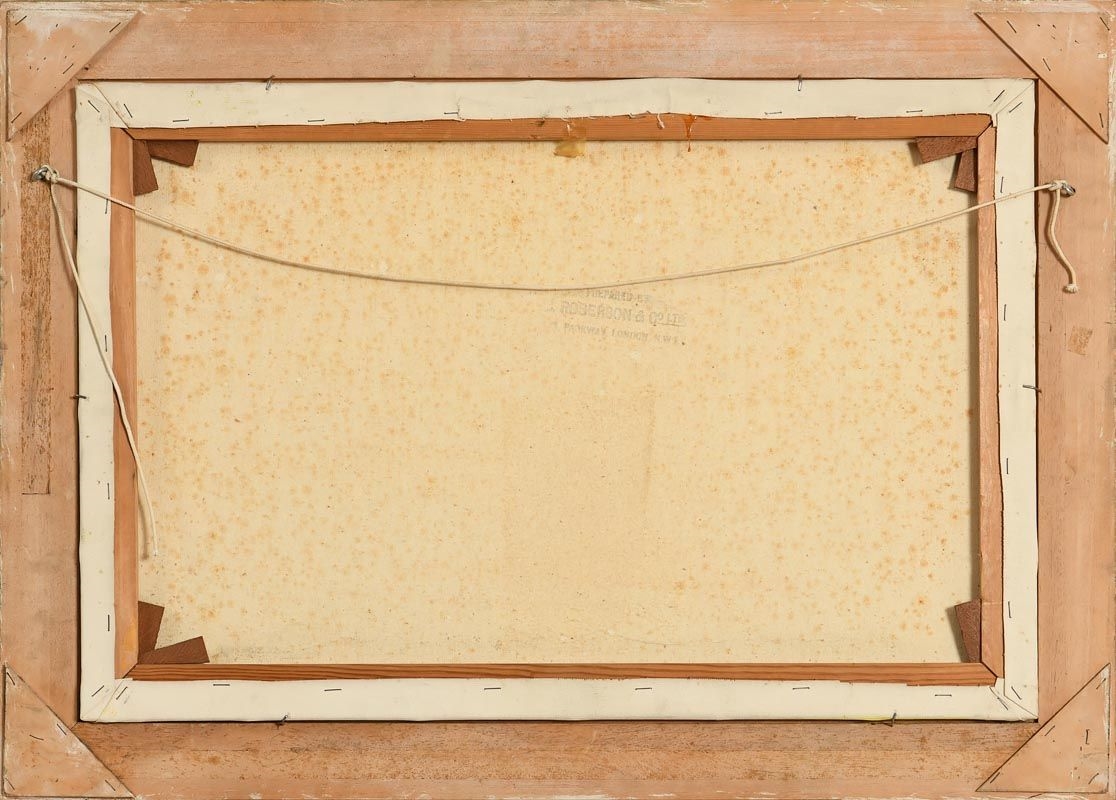 Artwork by Neville Henderson, Huband Bridge and St Stephens Church, Dublin, Made of oil on canvas