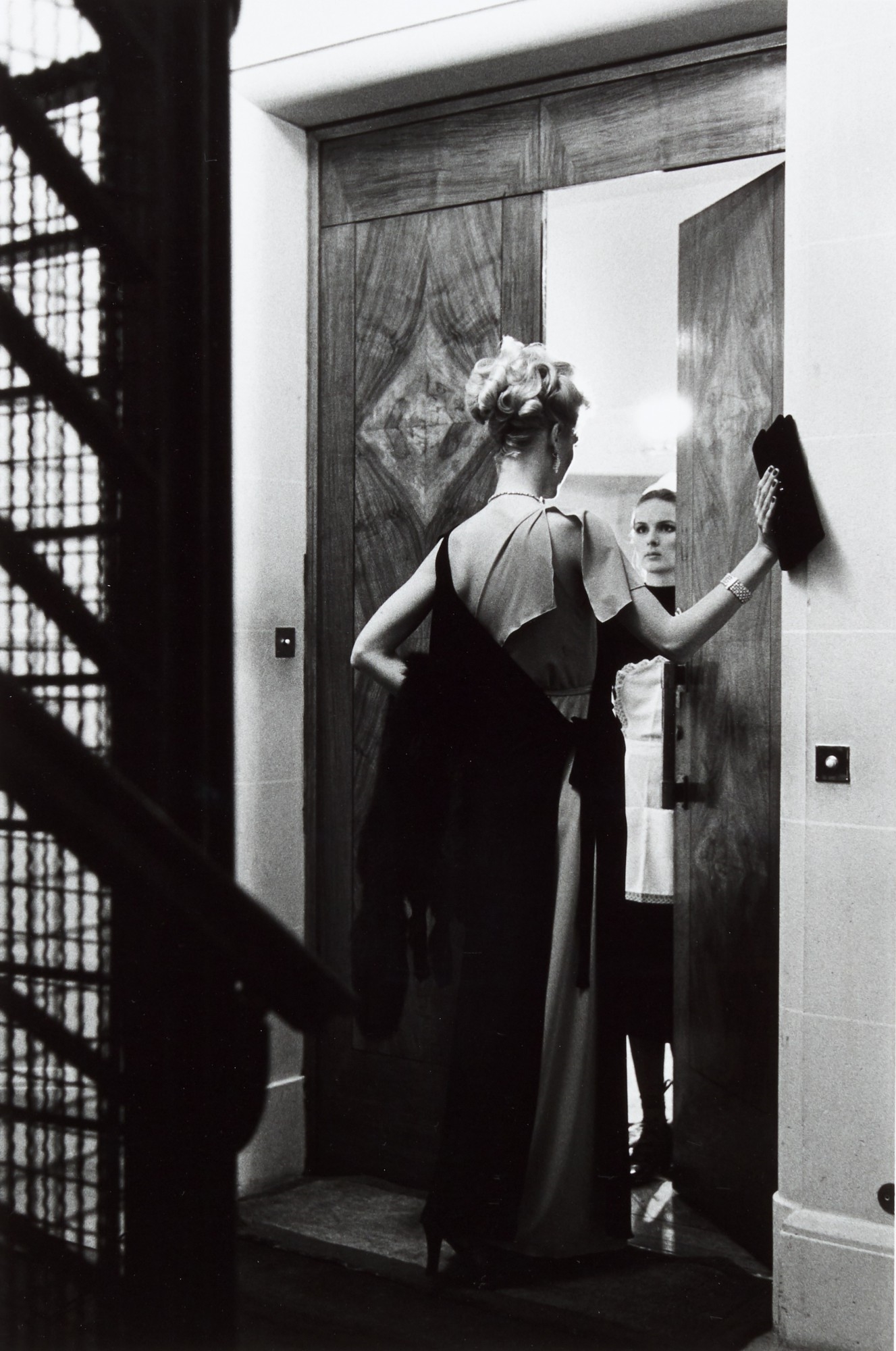 Helmut Newton Walking Women', Dressed and Naked (diptych), French