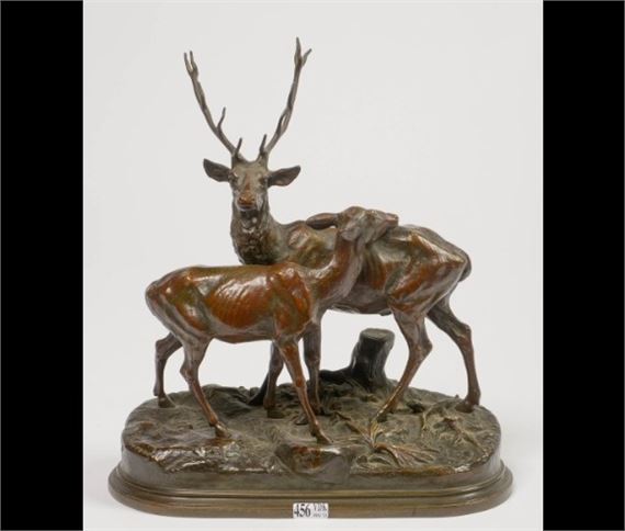 Alfred Dubucand Cerf Et Biche Mutualart