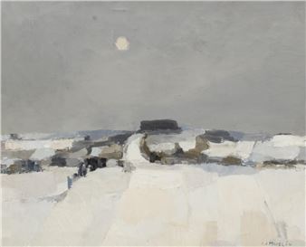 Landscape with moon - Joseph A. Muslin