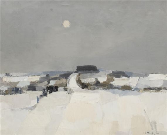 Landscape with moon by Joseph A. Muslin