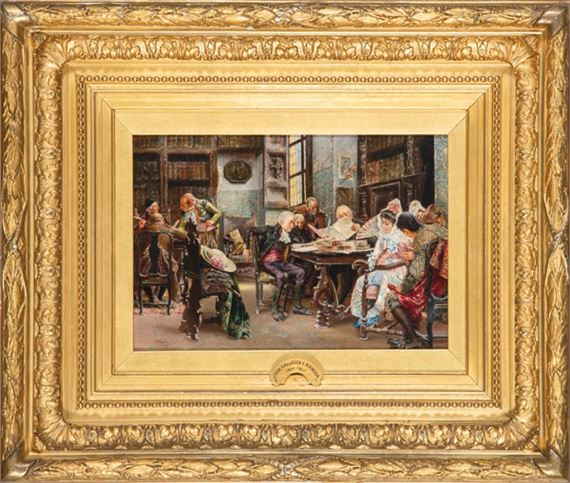 La firma del contrato de boda by José Gallegos y Arnosa, 1899