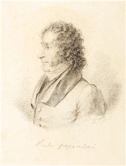 Portrait of Niccolò Paganini - Giuseppe Bignami