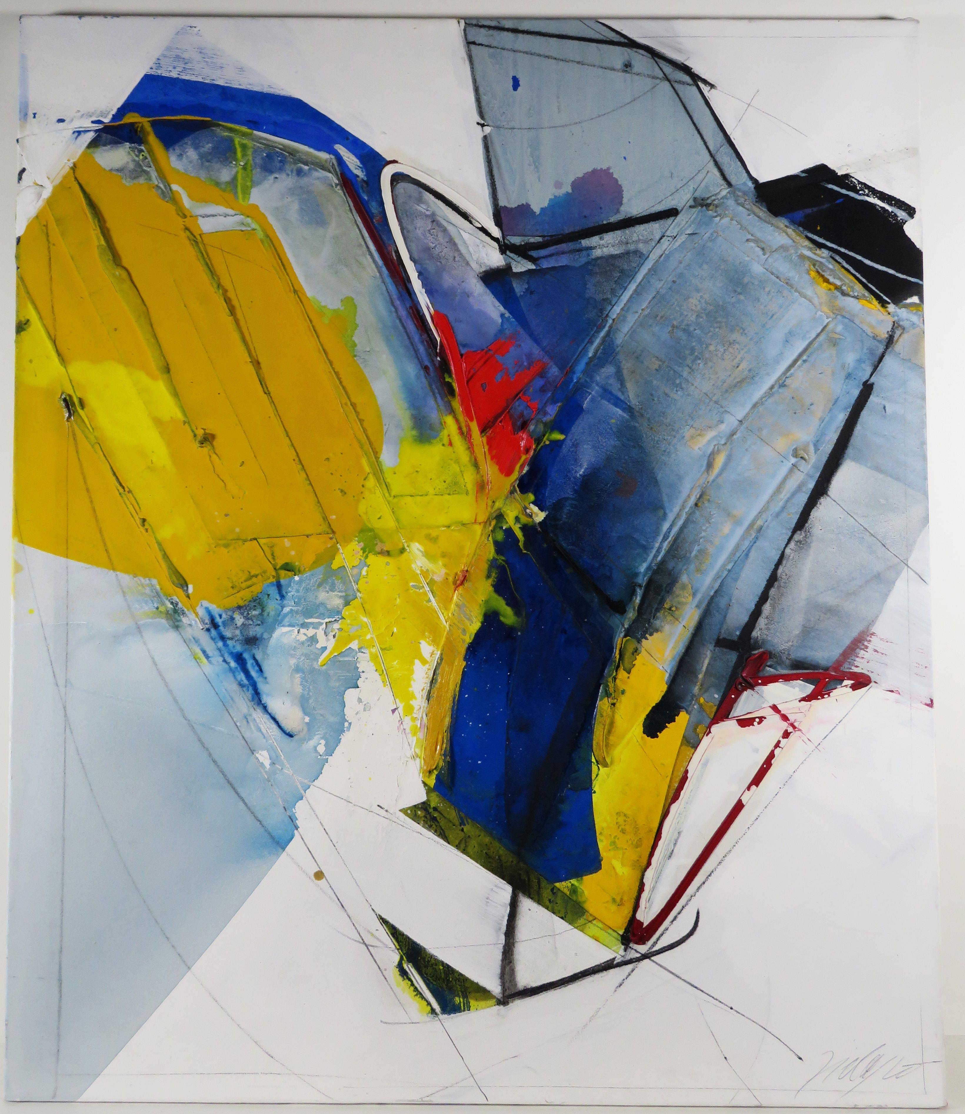 Artwork by Robert Zielasco, Ohne Titel, Made of mixed media with collage on canvas