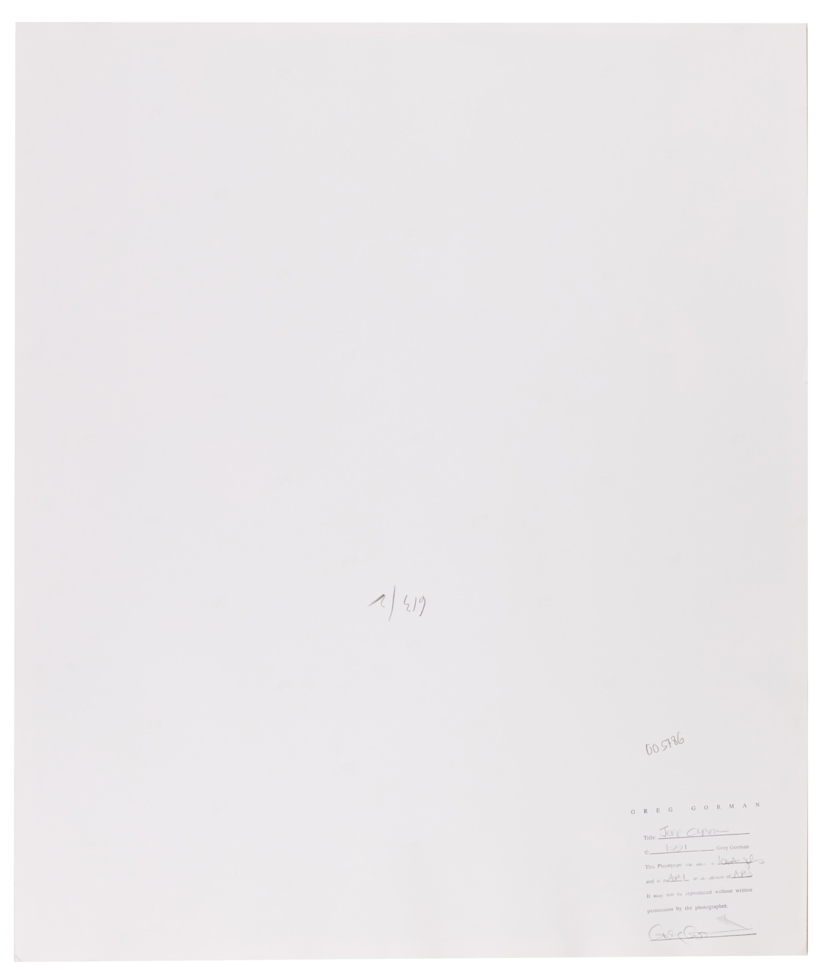 Artwork by Greg Gorman, Jeff Clark, Made of Silver print