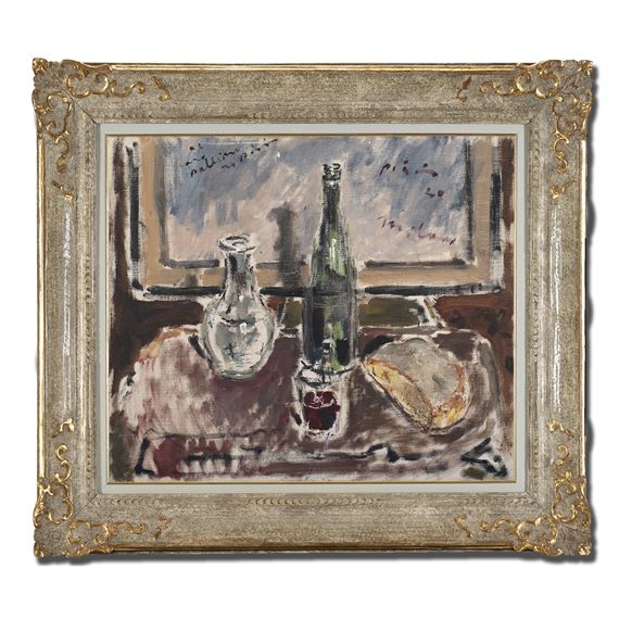 Natura morta con bottiglia by Filippo de Pisis, 1940