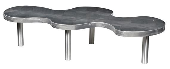 Bert Furnari Powdered Aluminum Modernist Table - Bert Furnari