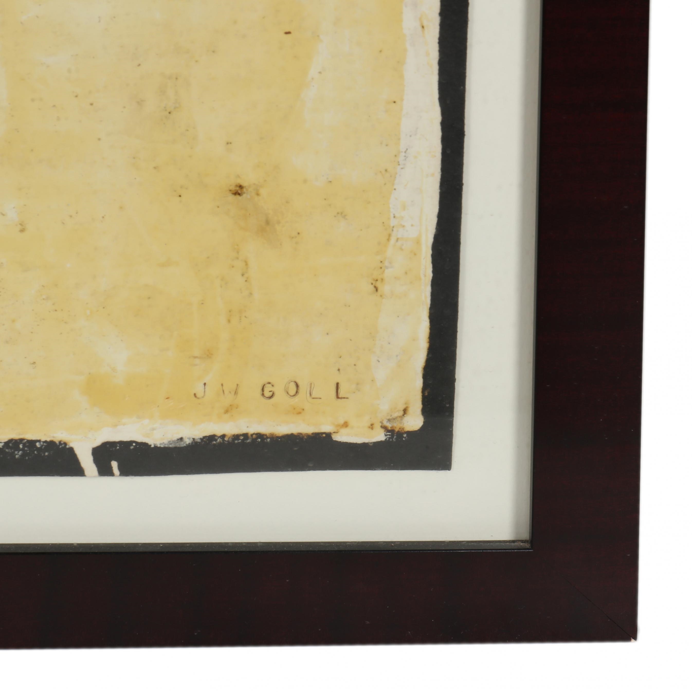 Artwork by Jeff Goll, Tar Paperhead 3, Made of Mixed media on paper