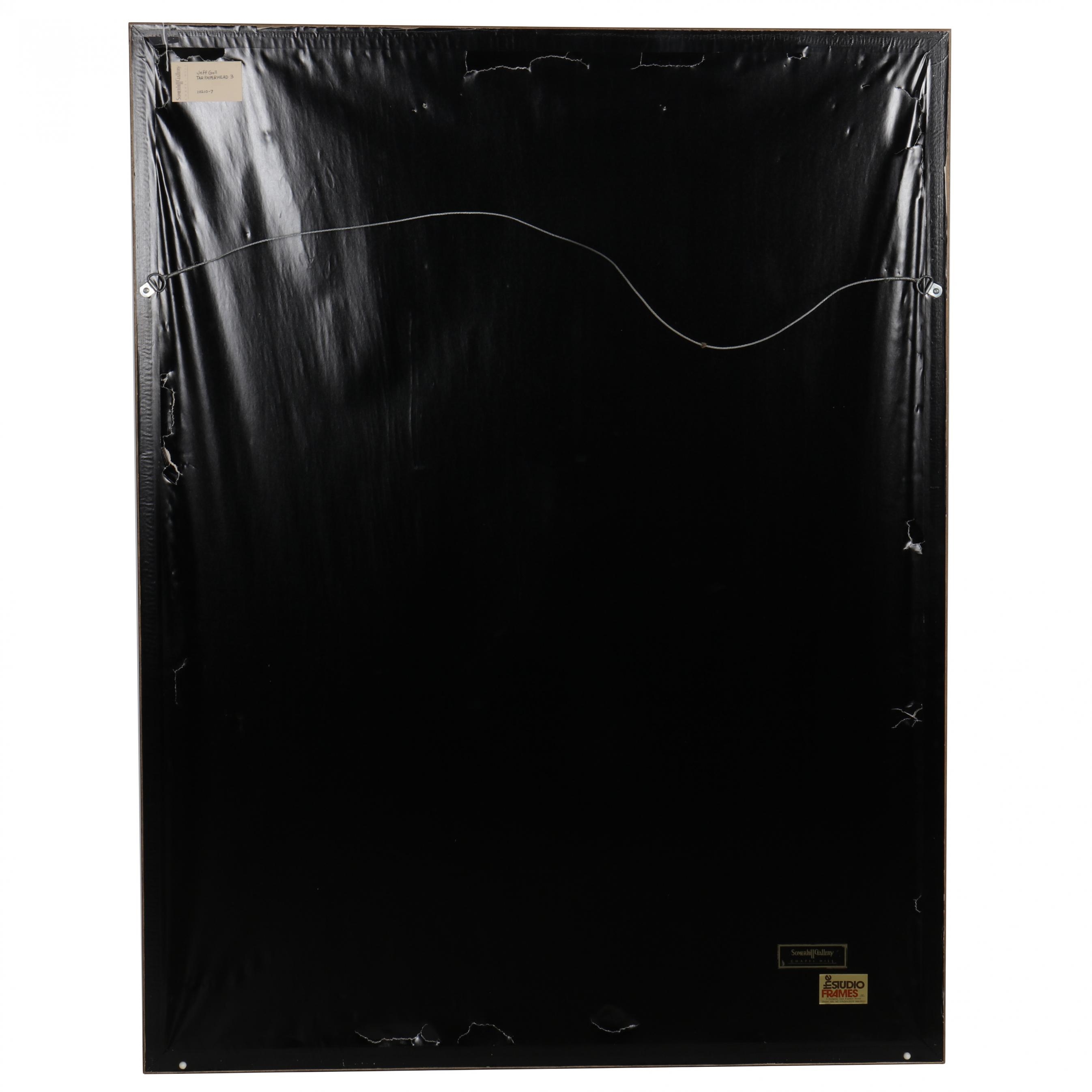 Artwork by Jeff Goll, Tar Paperhead 3, Made of Mixed media on paper