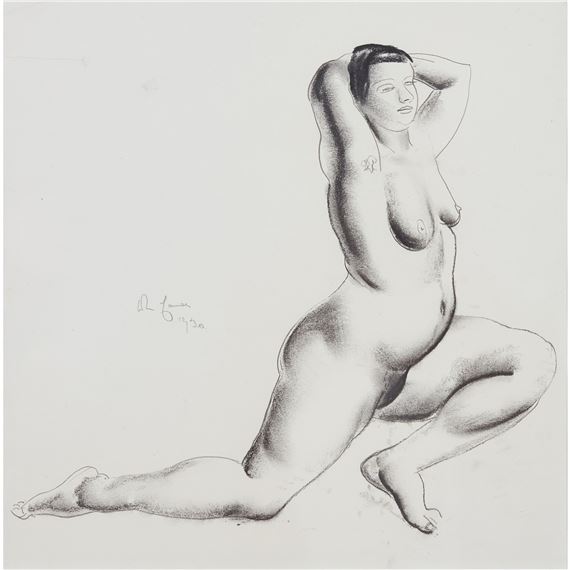 NUDE STUDY by William McCance, dated 1930