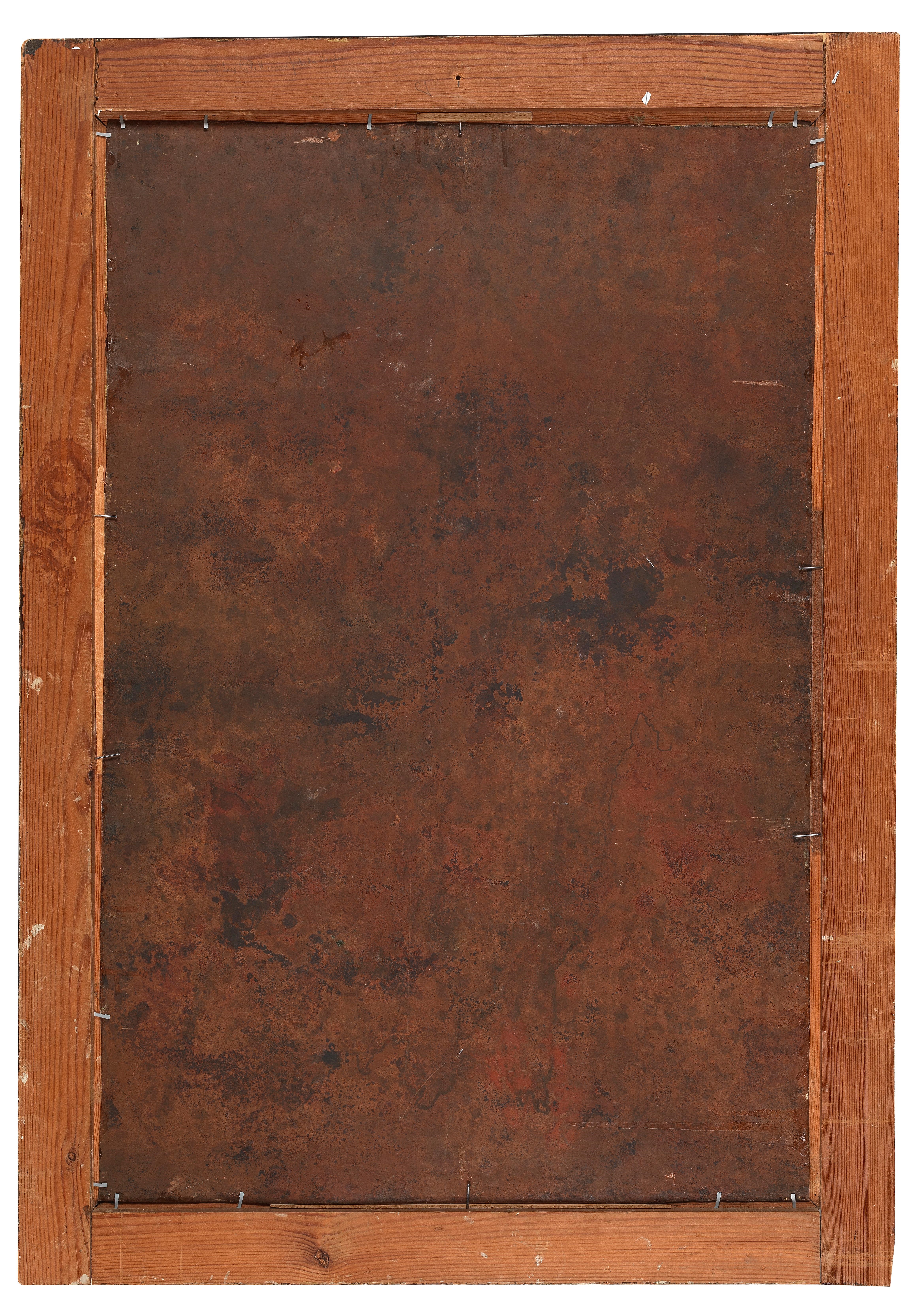 Artwork by Mattia de Mare, The Madonna with Angels and three nails of the cross; andThe Christ Child crowning Saint Joseph with Angels behind, Made of oil on copper