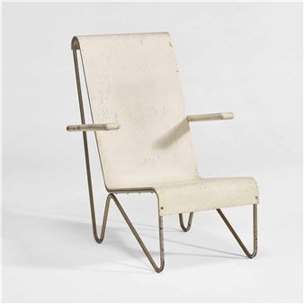 EARLY TUBE-FRAMED ‘BEUGELSTOEL' CHAIR - Gerrit Rietveld