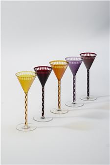 FIVE WINE GLASSES - Otto Prutscher