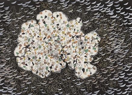 Artwork by Minal Damani, Moon is for everyone, Made of Gouache on paper