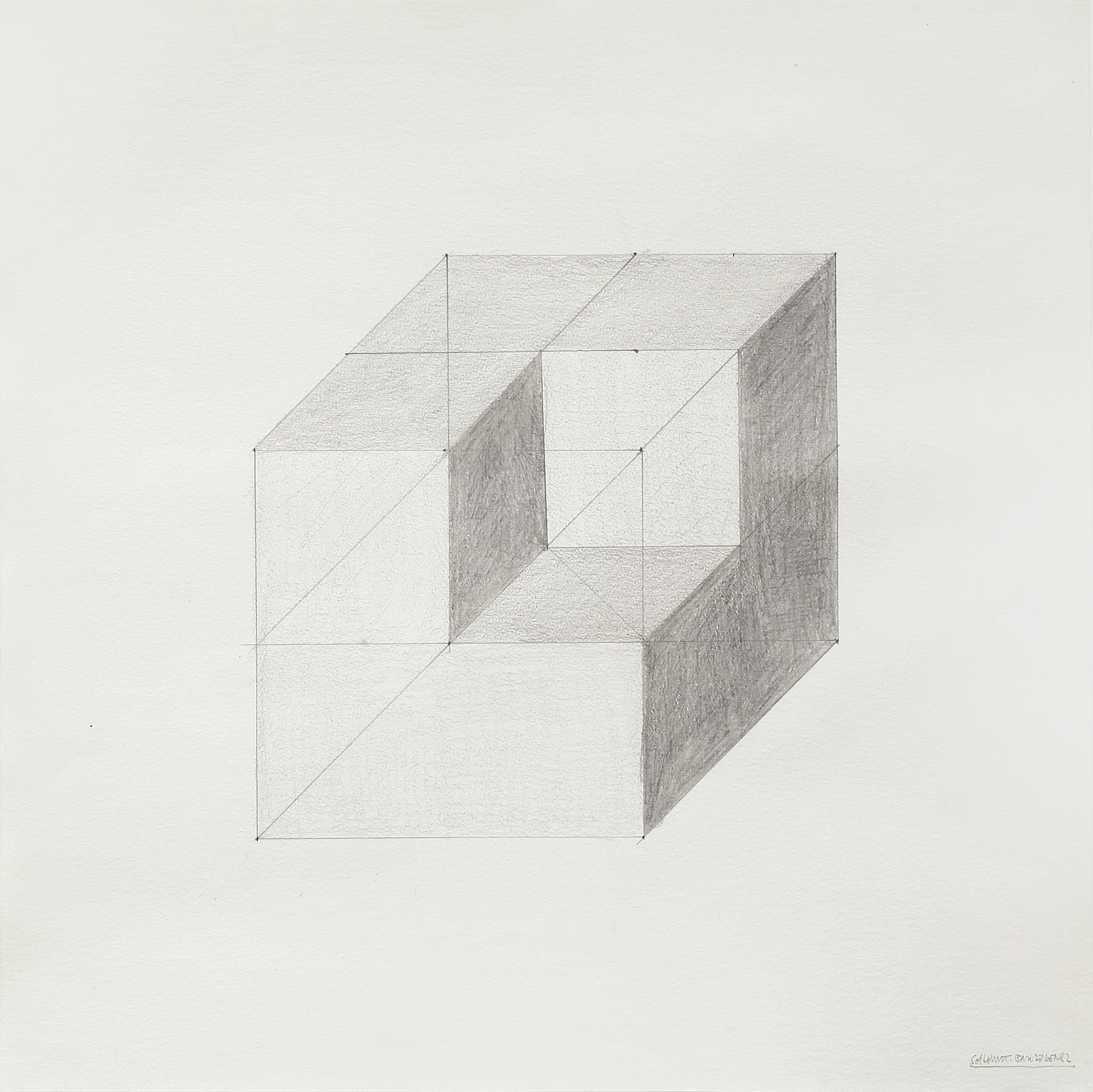 Sol LeWitt | Cube without a cube (1982) | MutualArt