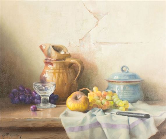 Still life with grapes by Robert Chailloux