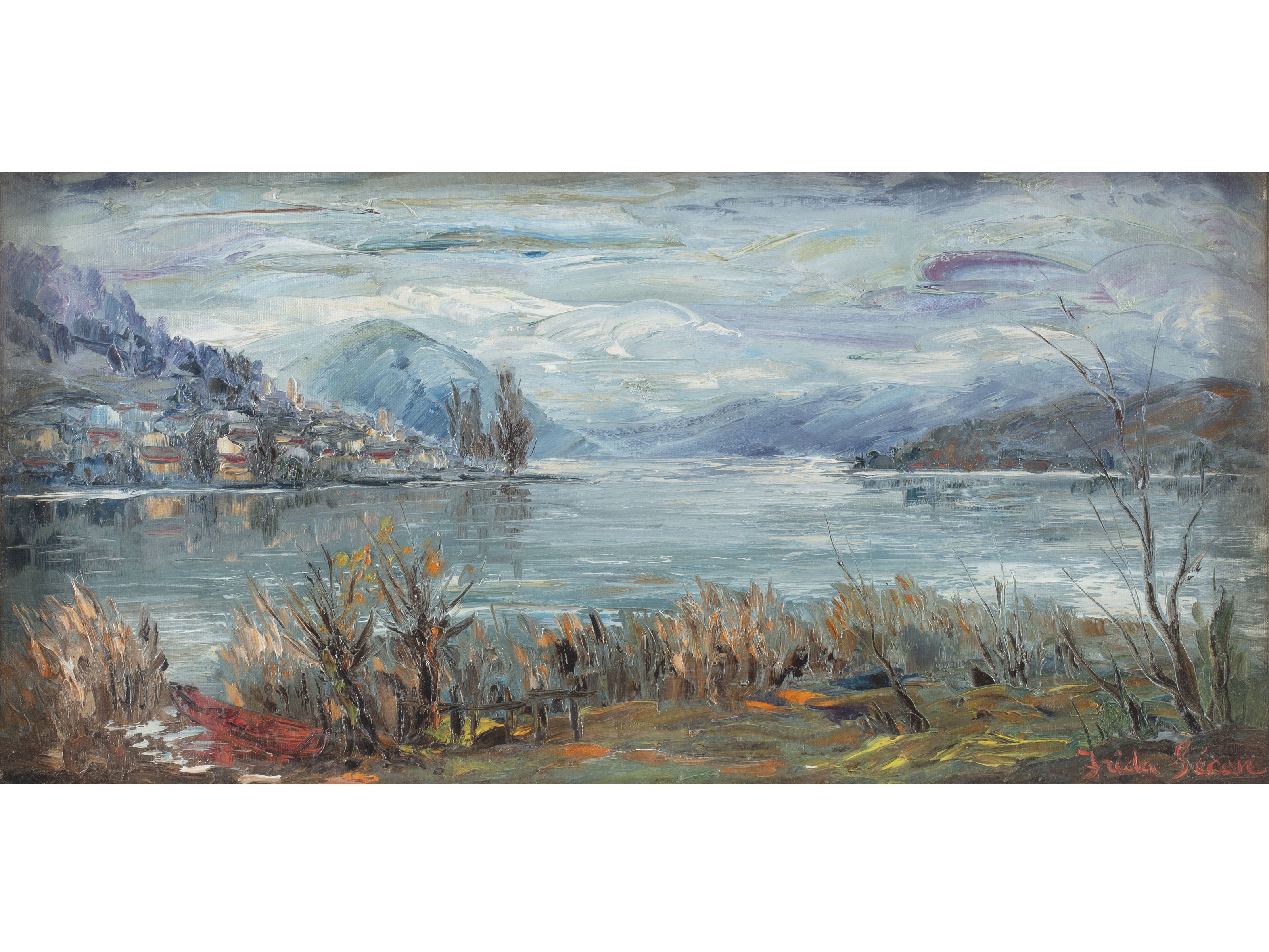 Artwork by Frida Sècan, Poesia lacustre, Made of Oil on canvas