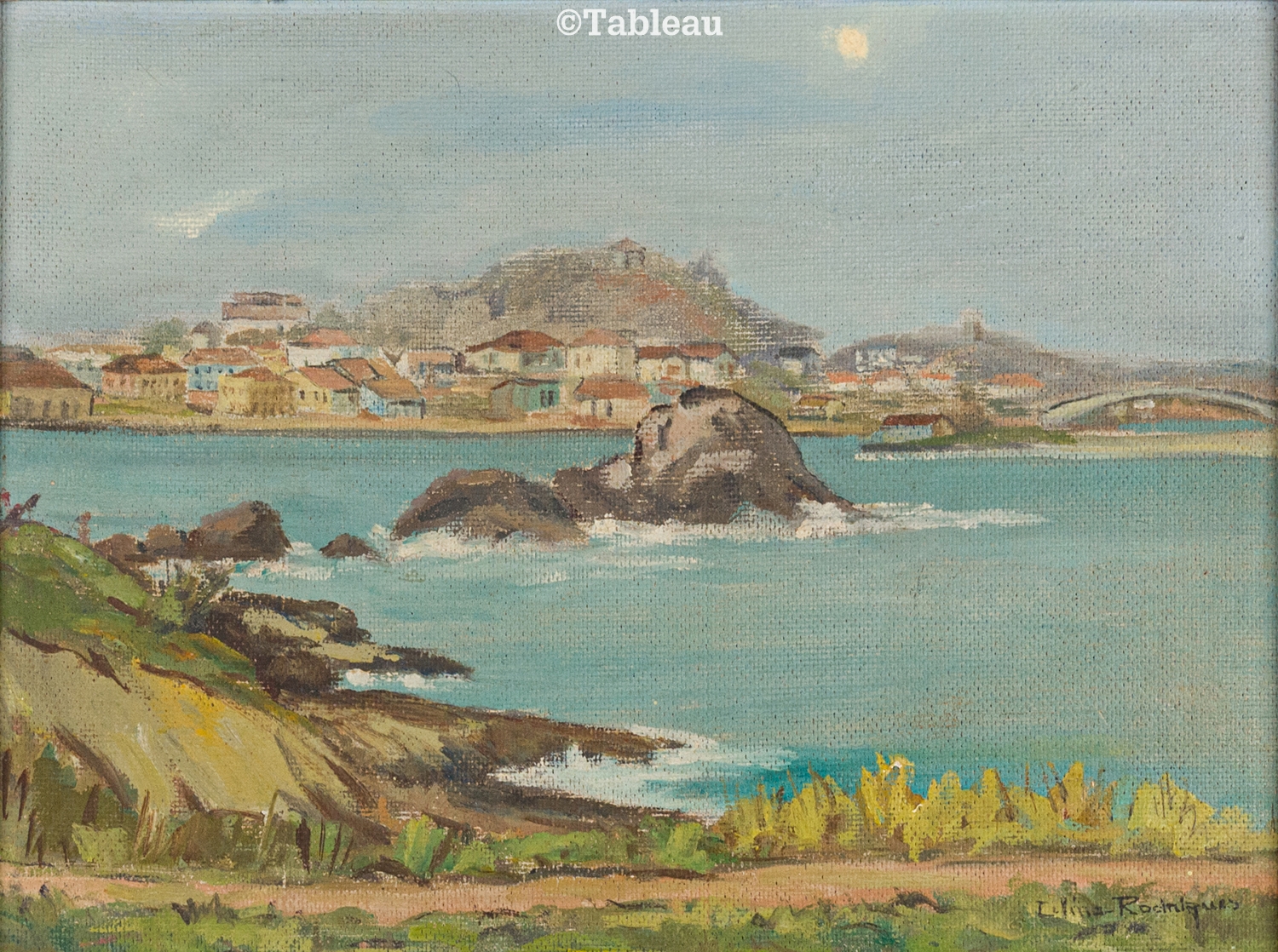 Artwork by Celina Rodrigues, Paisagem, Made of oil on plate