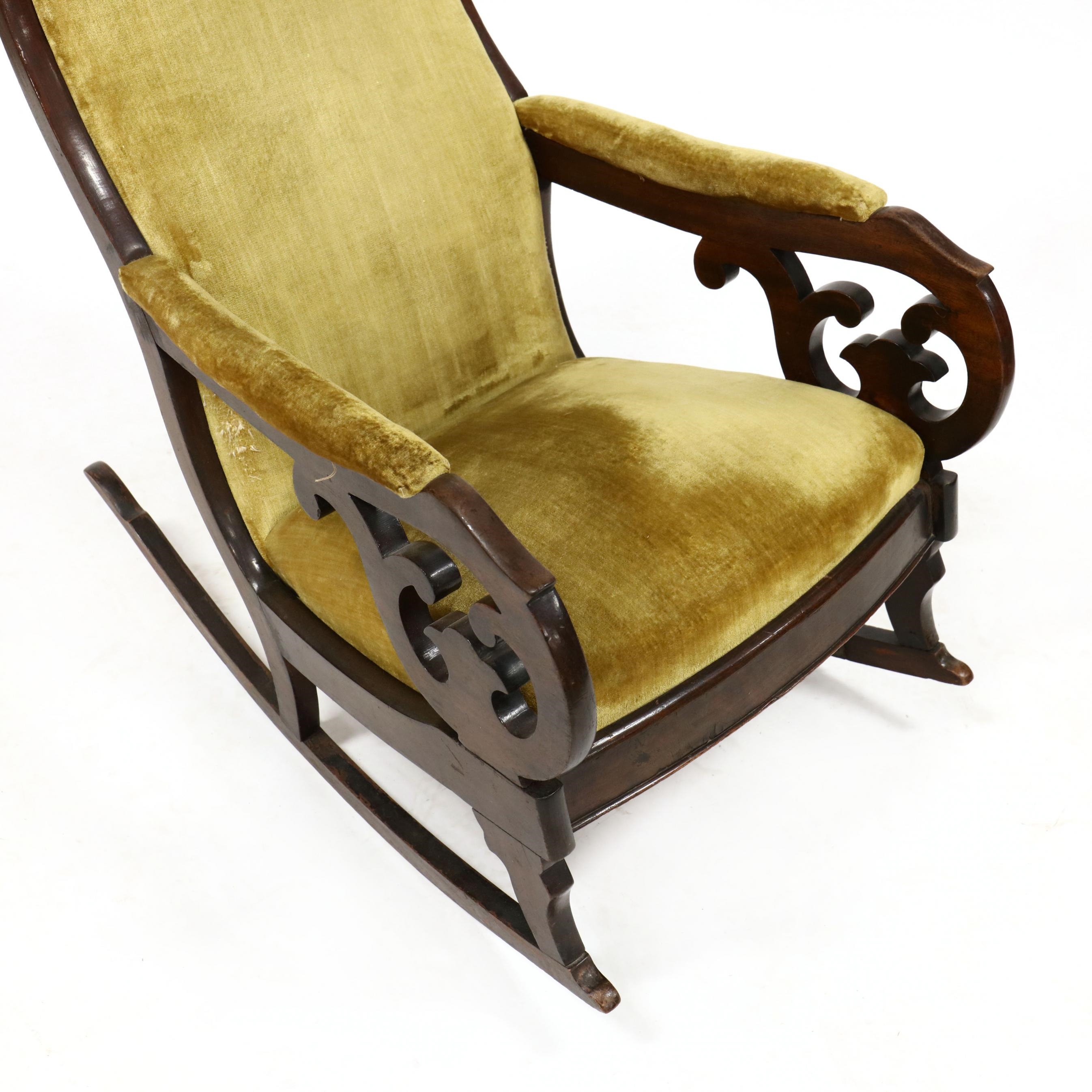 Artwork by Thomas Day, Mahogany Rocking Chair, Made of yellow pine