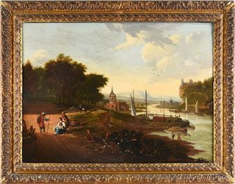 Peasants near a river - Adriaen Verdoel