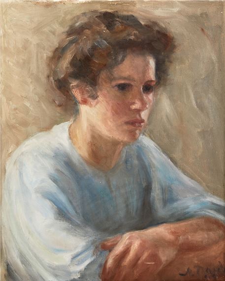 Flickporträtt by Nils Dardel, 1909