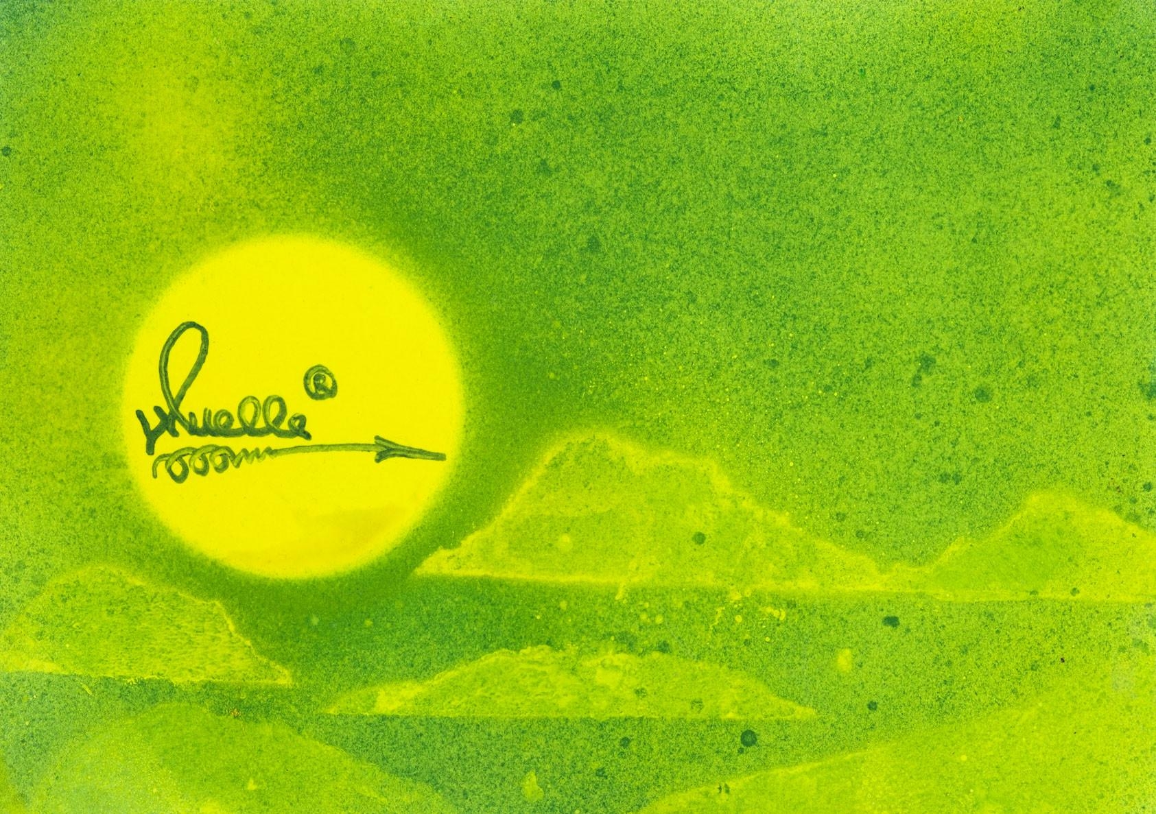 Artwork by Juan Carlos Argüello, Paisaje en verde, Made of Airbrush on paper