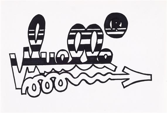 Tag / firma en blanco y negro by Juan Carlos Argüello, 1988
