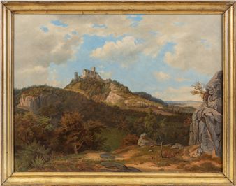Paisaje con castillo - Ferdinand Lechner