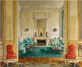 The Duke and Duchess of Windsor's Banquette Room at 24 Boulevard Suchet, Paris - Alexandre Serebriakoff