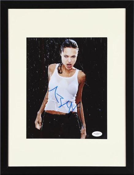 A signed colour photograph of the American actress Angelina Jolie (b. 1975) by Martin Schoeller, 2003
