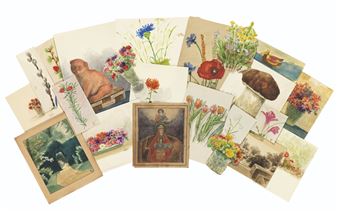 Twenty-two studies of flowers, mushrooms, landscapes and animals - Grand Duchess Xenia