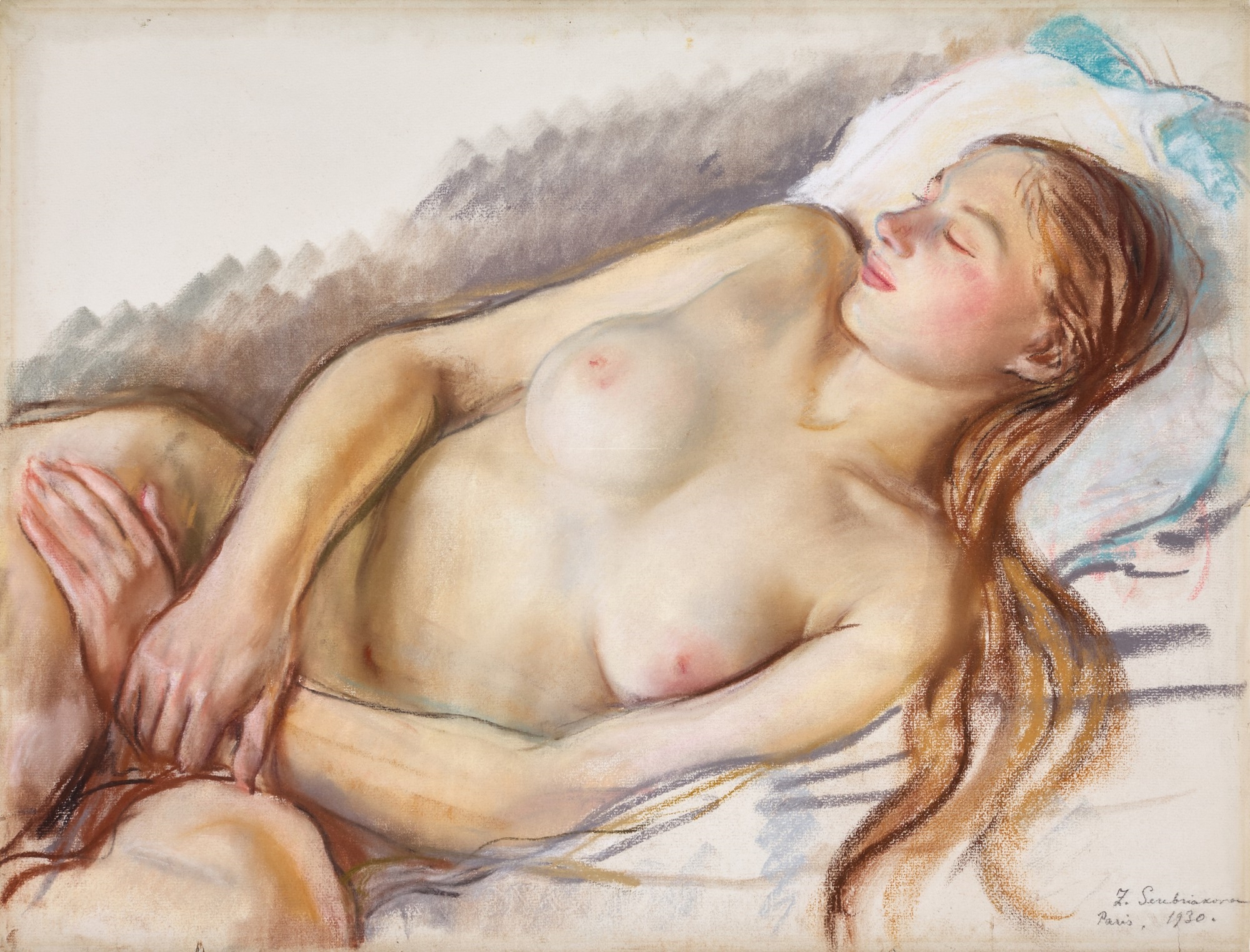 Nude by Zinaida Yevgenyevna Serebryakova, dated 1930