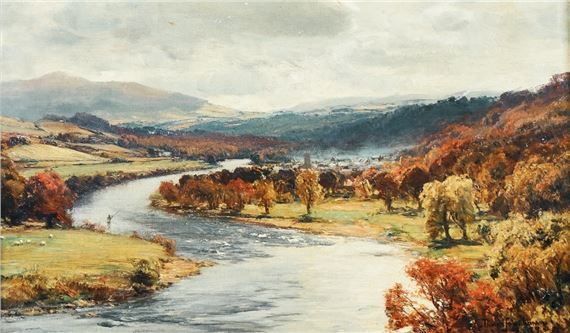 On the Spey near Aberlour by David Farquharson, 1889