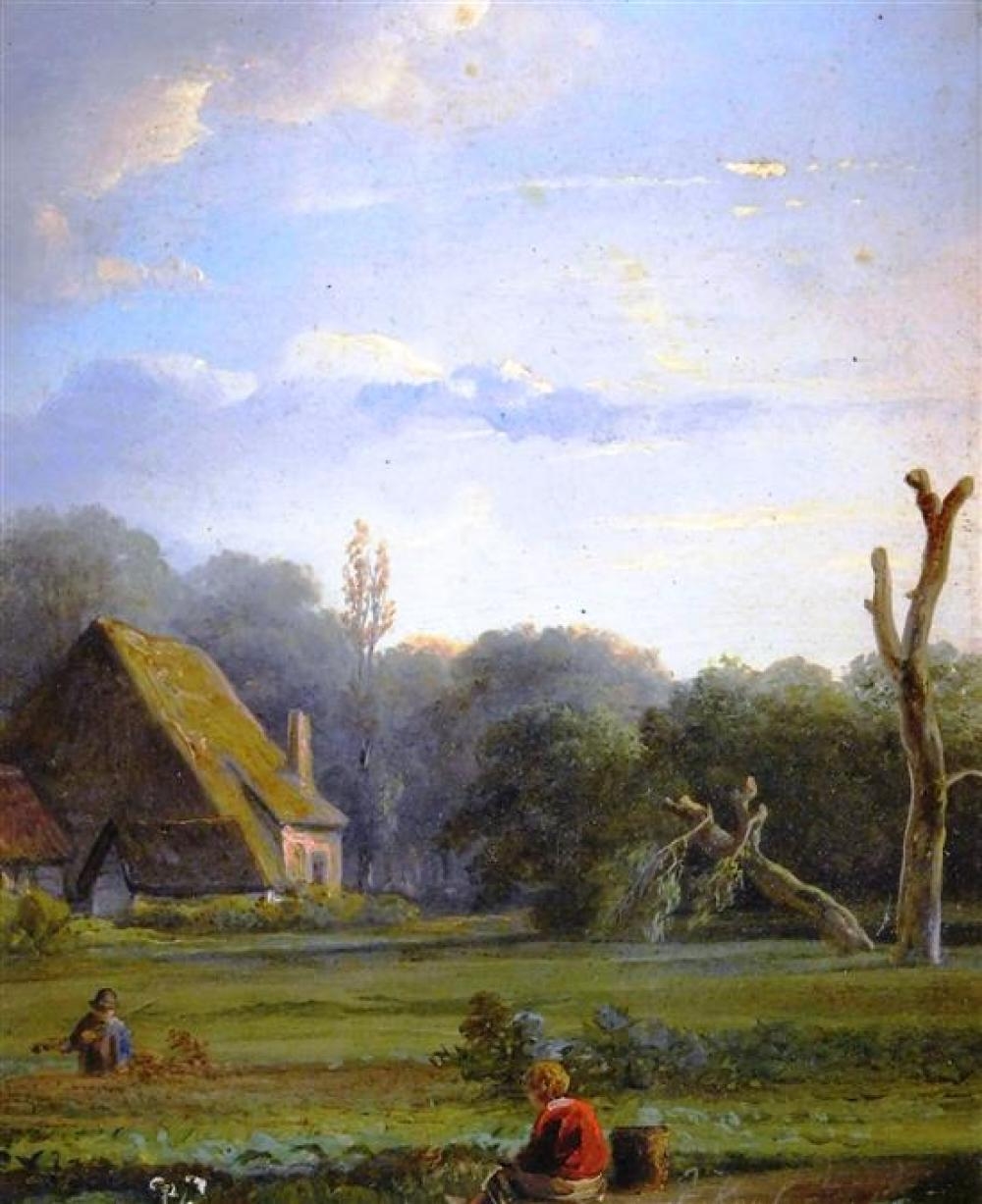 A. Koekkoek | Pastoral scene with thatched roof cottage (19) | MutualArt