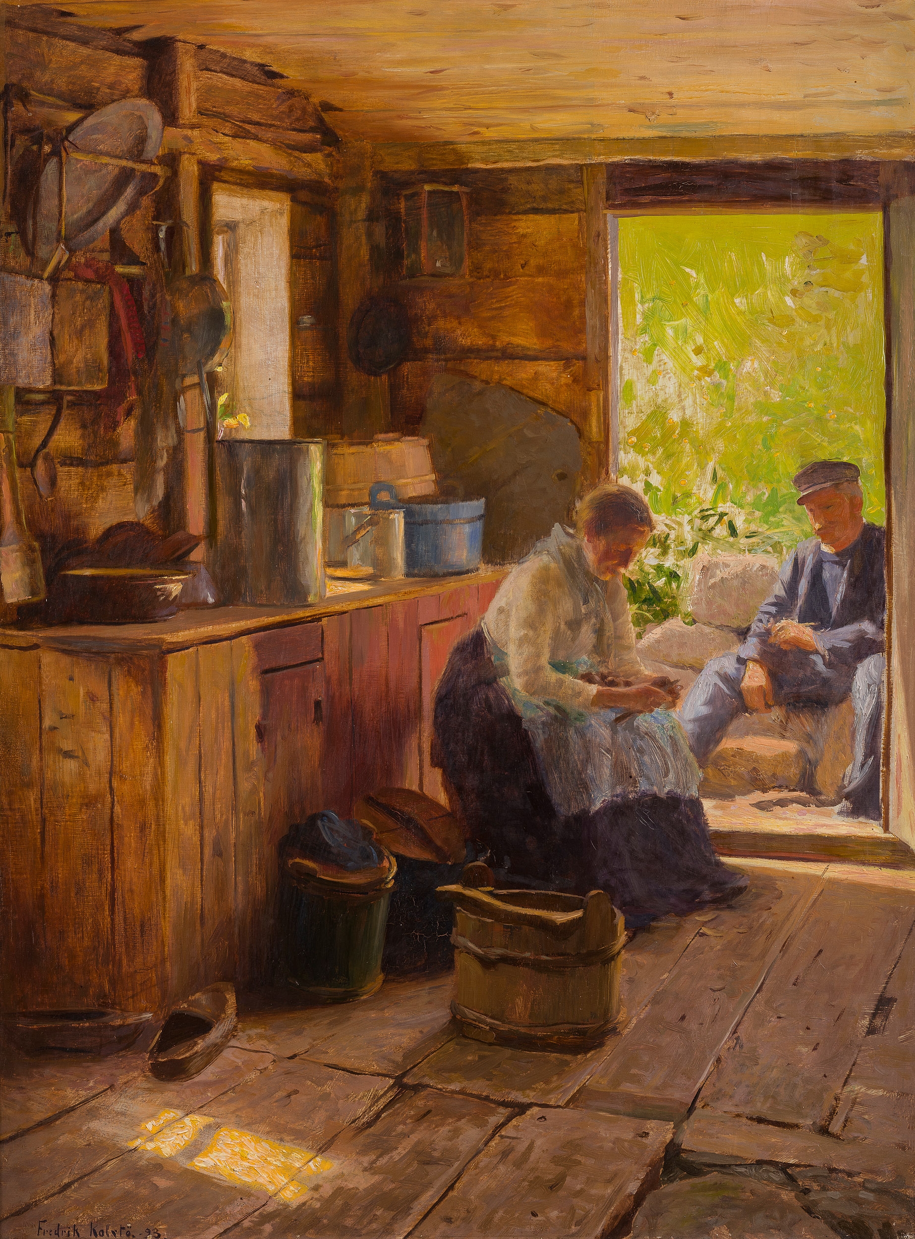 I døråpningen by Fredrik Kolstø, 1893