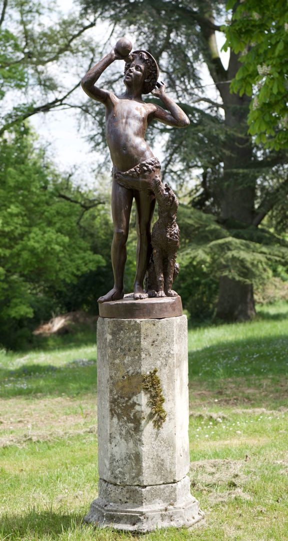 Artwork by Jean-Jacques Ducel, Bacchus au repos, Made of cast iron