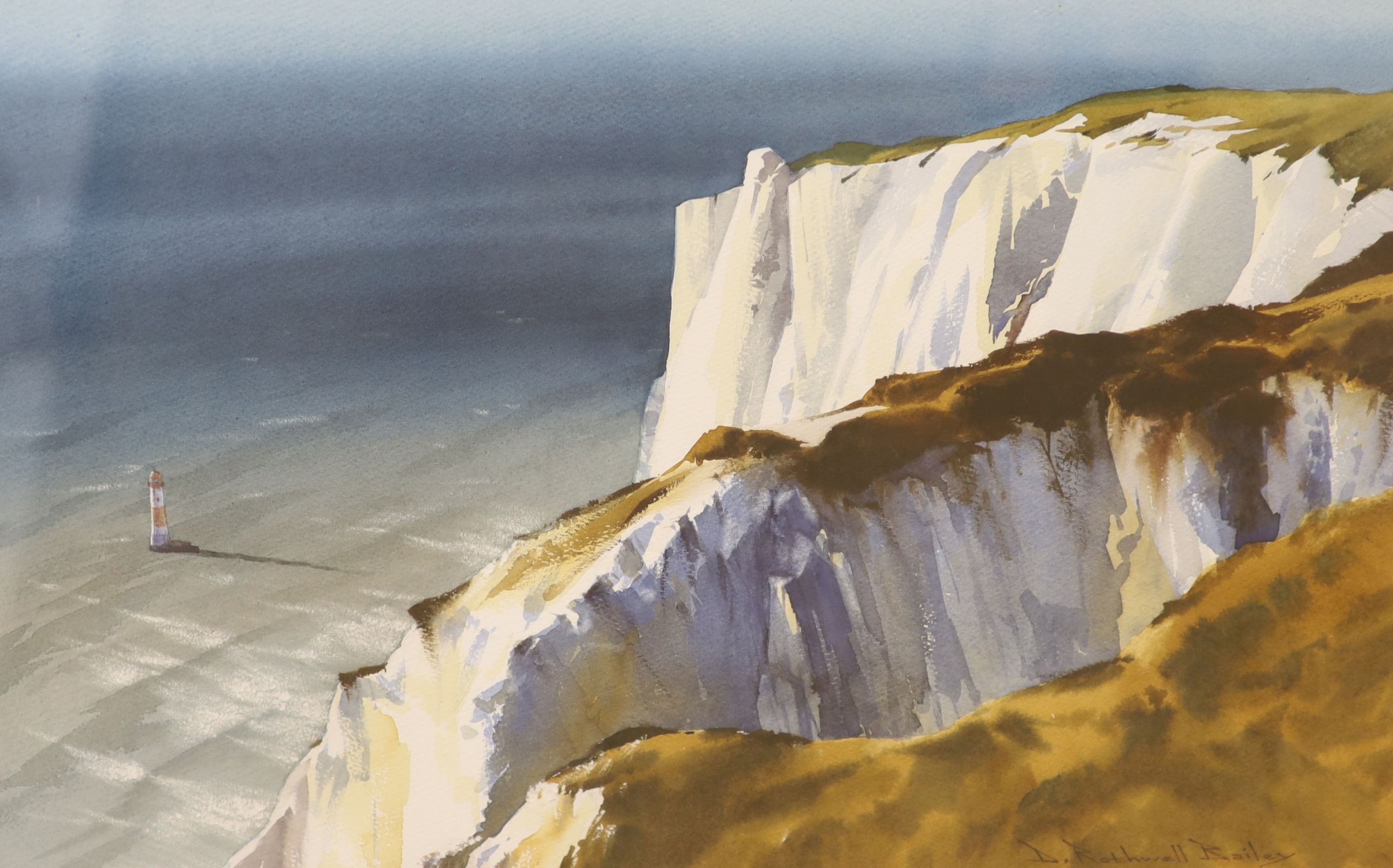 Artwork by Dennis Rothwell Bailey, Beachy Head, Made of watercolour
