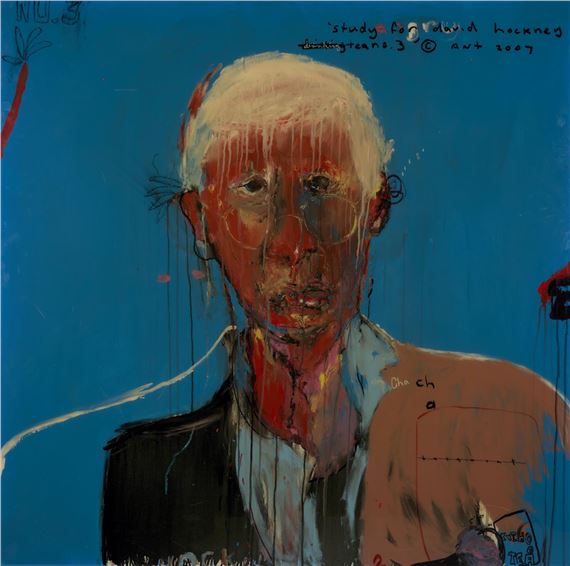 Study for David Hockney Drinking Tea No by Anthony Bennett, 2007