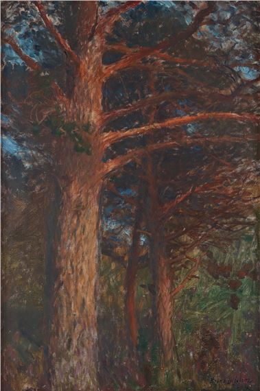 "Tallstammar" ( Trunks) by Bruno Liljefors, 1894