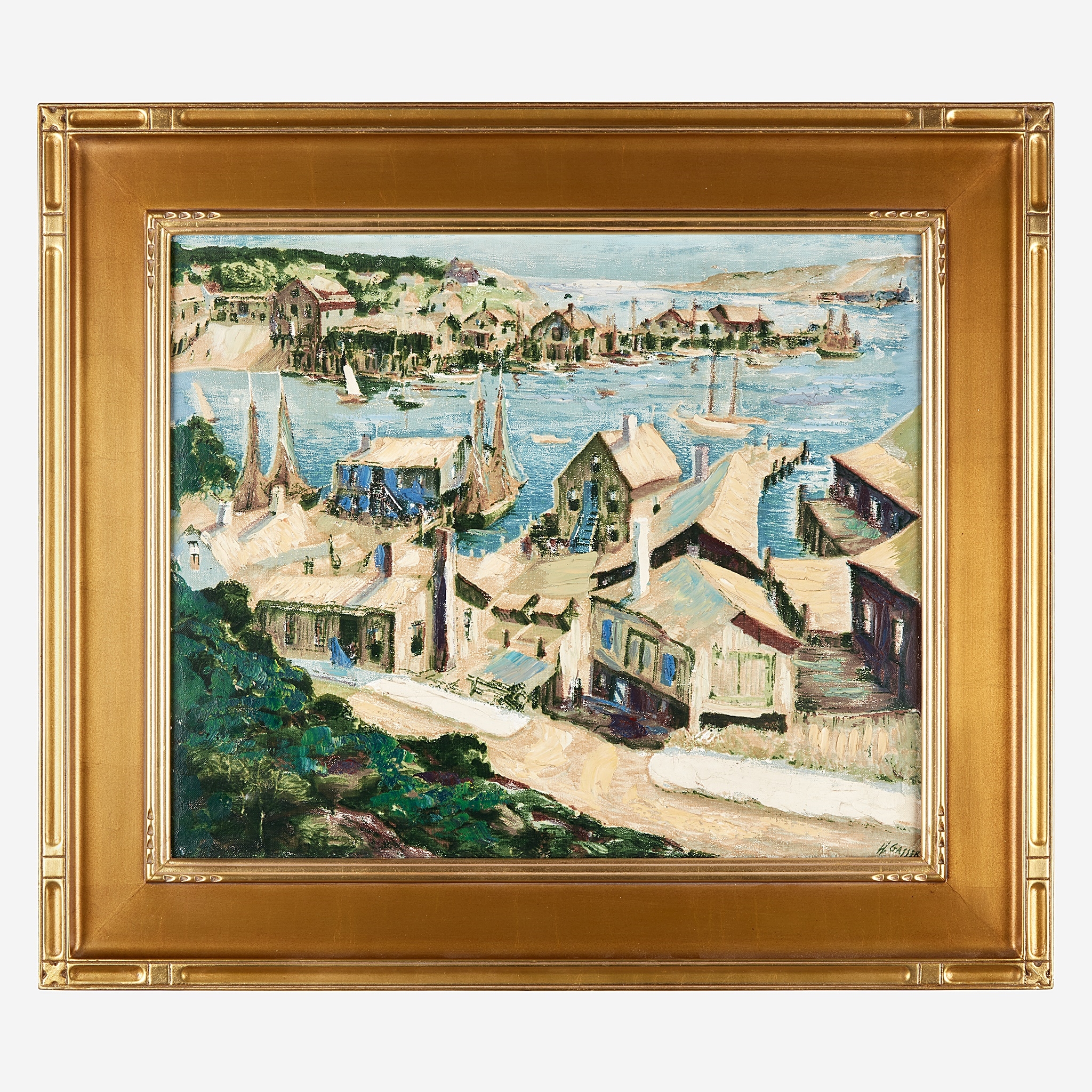 Artwork by Henry Martin Gasser, Gloucester Harbor, Made of oil on canvas