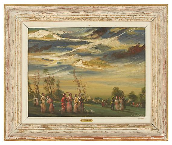 Conversation au parc by Daniel Sabater y Salabert, 1947