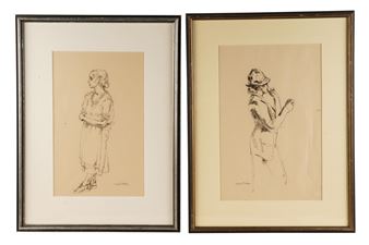 "Charlotte Standing"; "Carlotta in Hat" - Andrée Ruellan