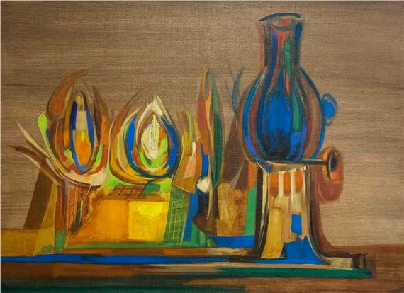 Frutos y lámpara by Vicente Forte, 1975