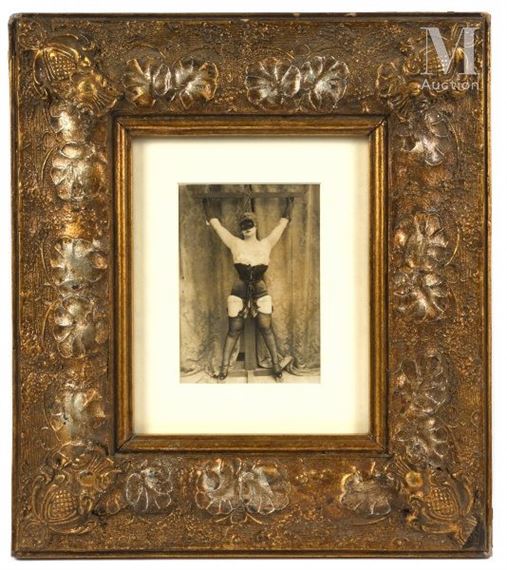 FRENCH 1920S YVA RICHARD Photo NATIVA In CORSET Garter Belt Lace