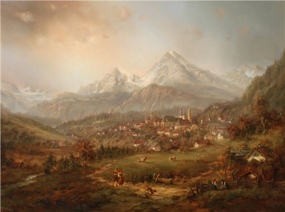 Ansicht von Berchtesgaden by Peter May, around 1990